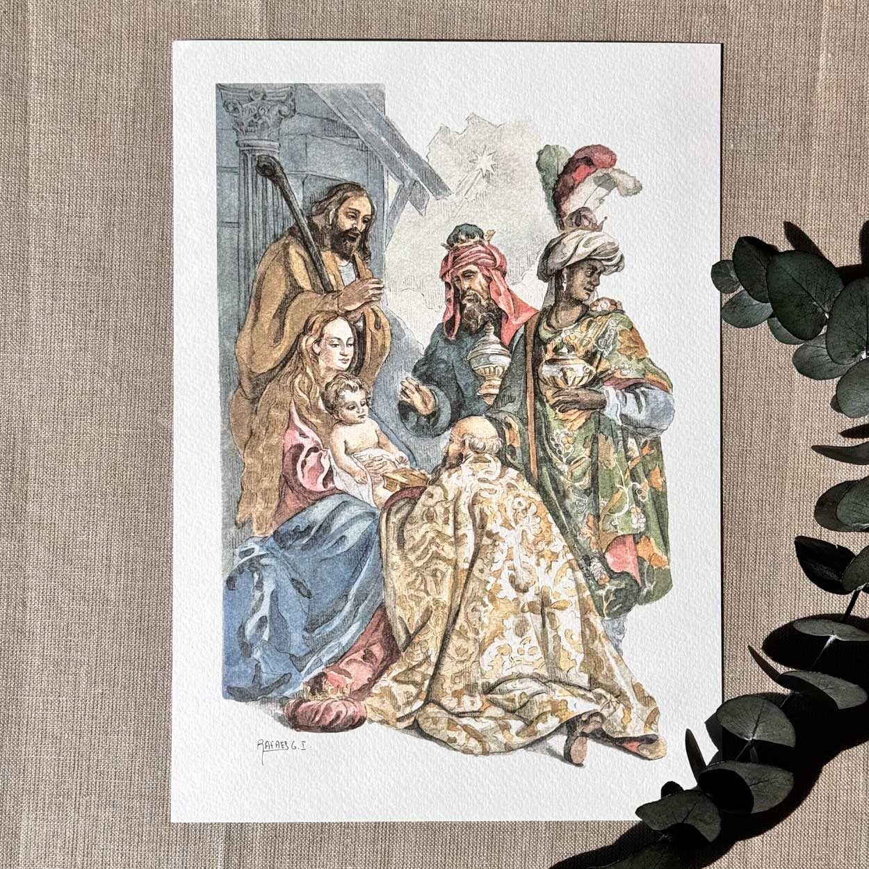 Adoración de los Reyes Magos (Print)