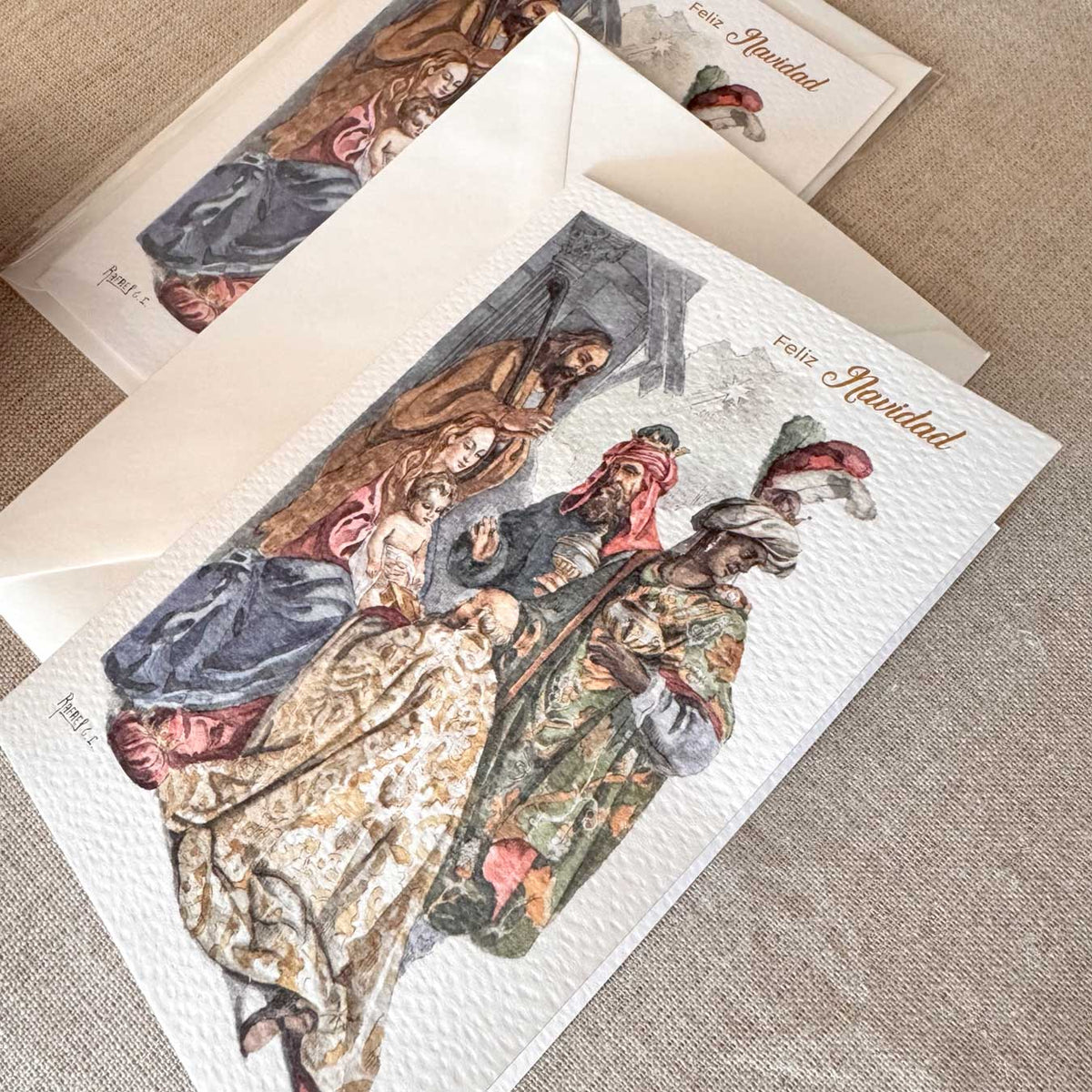Felicitación "Adoración de los Reyes Magos"