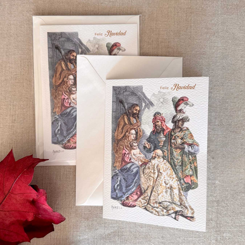 Felicitación "Adoración de los Reyes Magos"