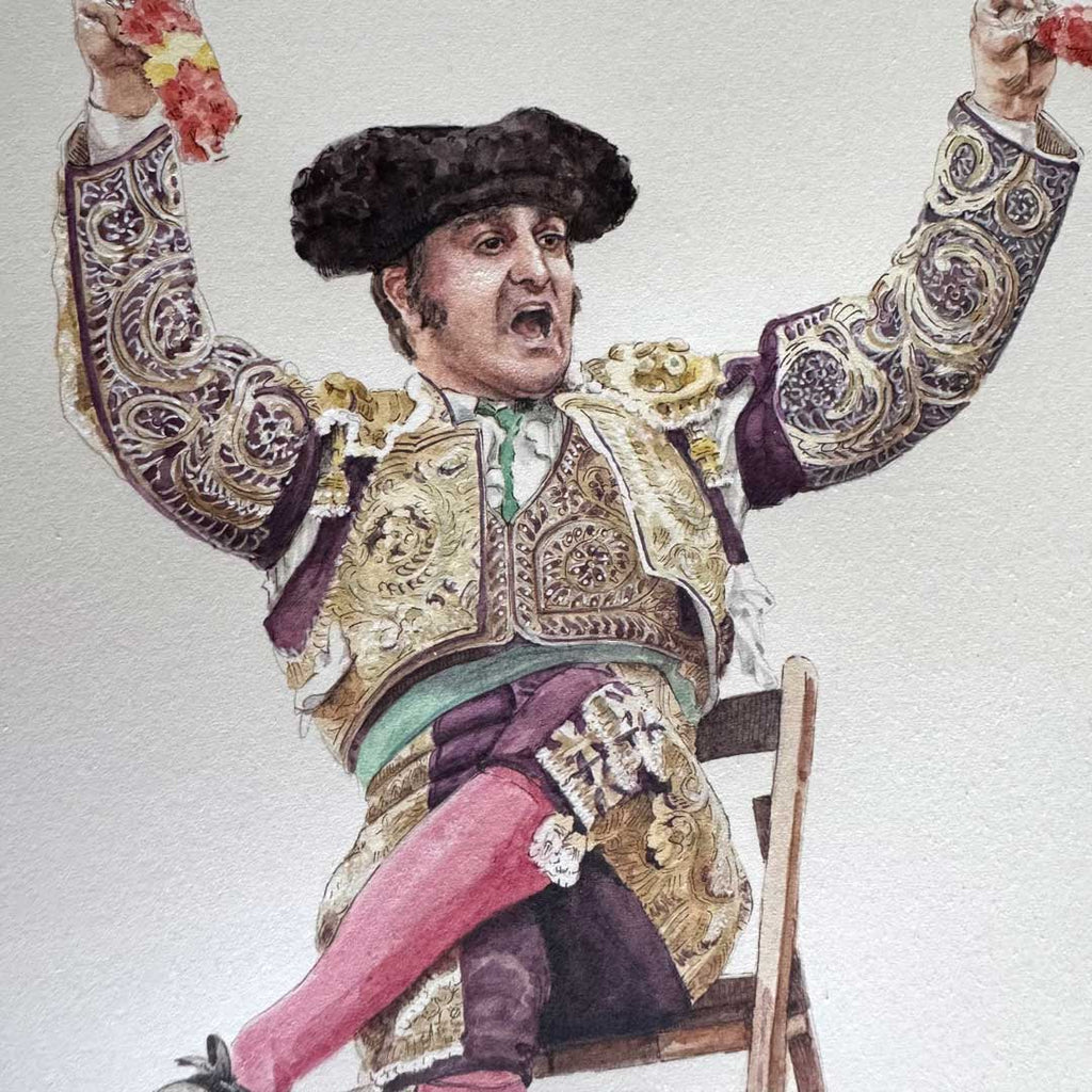 Morante en la Maestranza. ACUARELA ORIGINAL