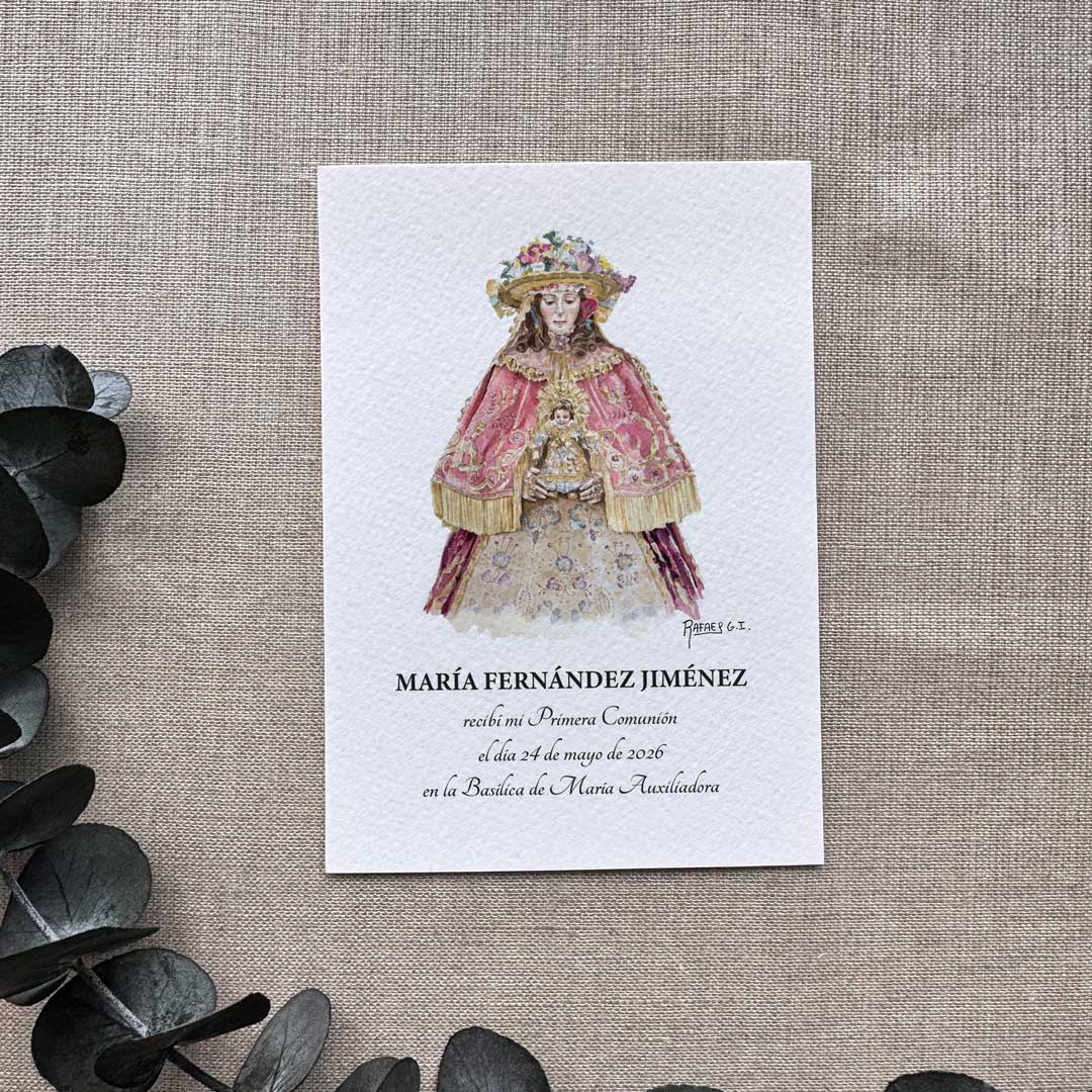 Recordatorios personalizados Virgen del Rocío Pastora