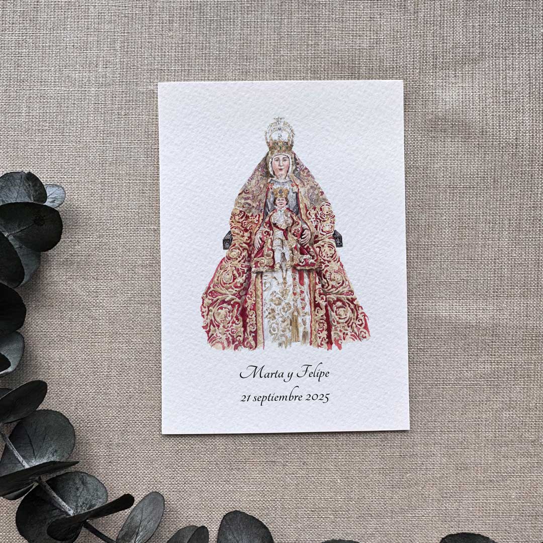 Recordatorios personalizados Virgen de los Reyes