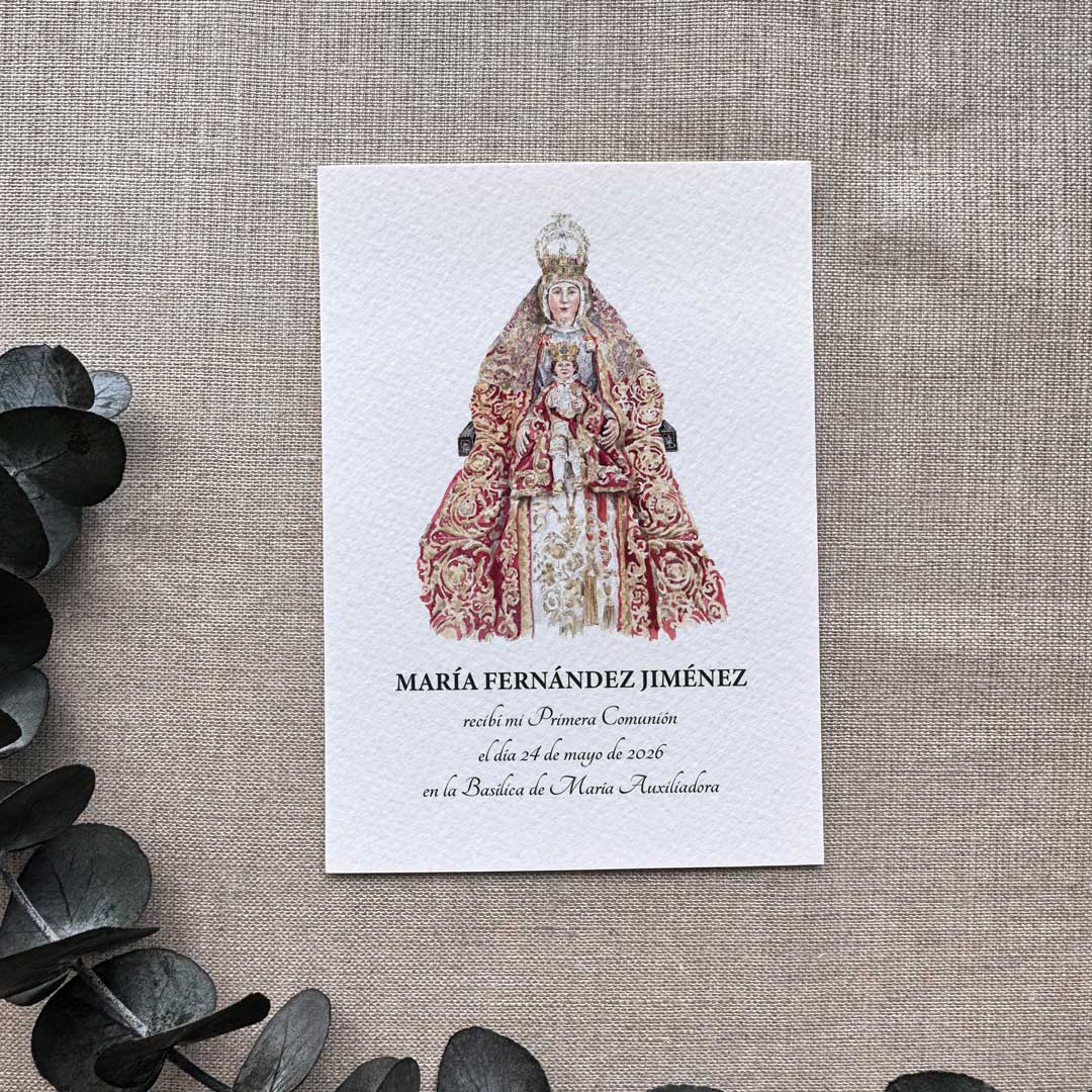 Recordatorios personalizados Virgen de los Reyes