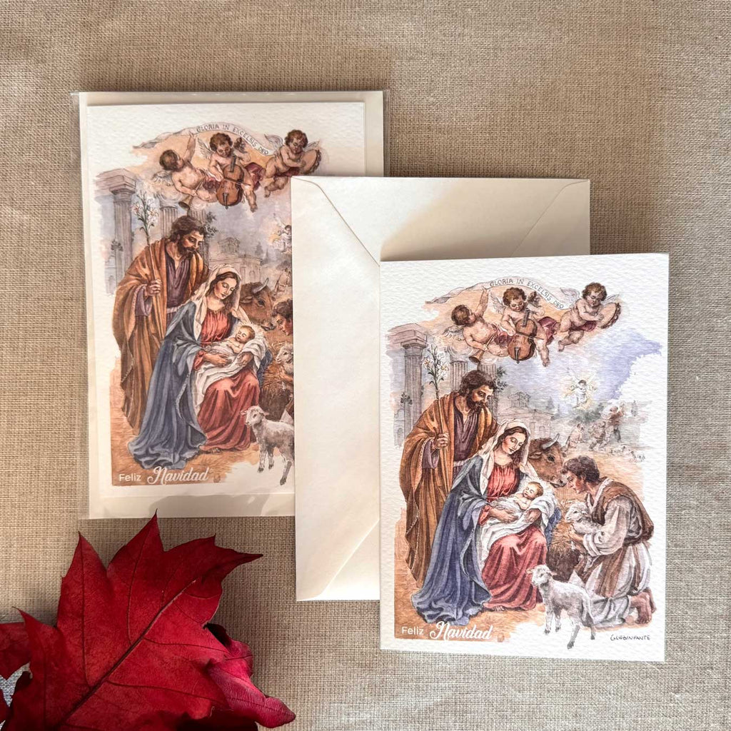 Felicitación "Adoración de los pastores"