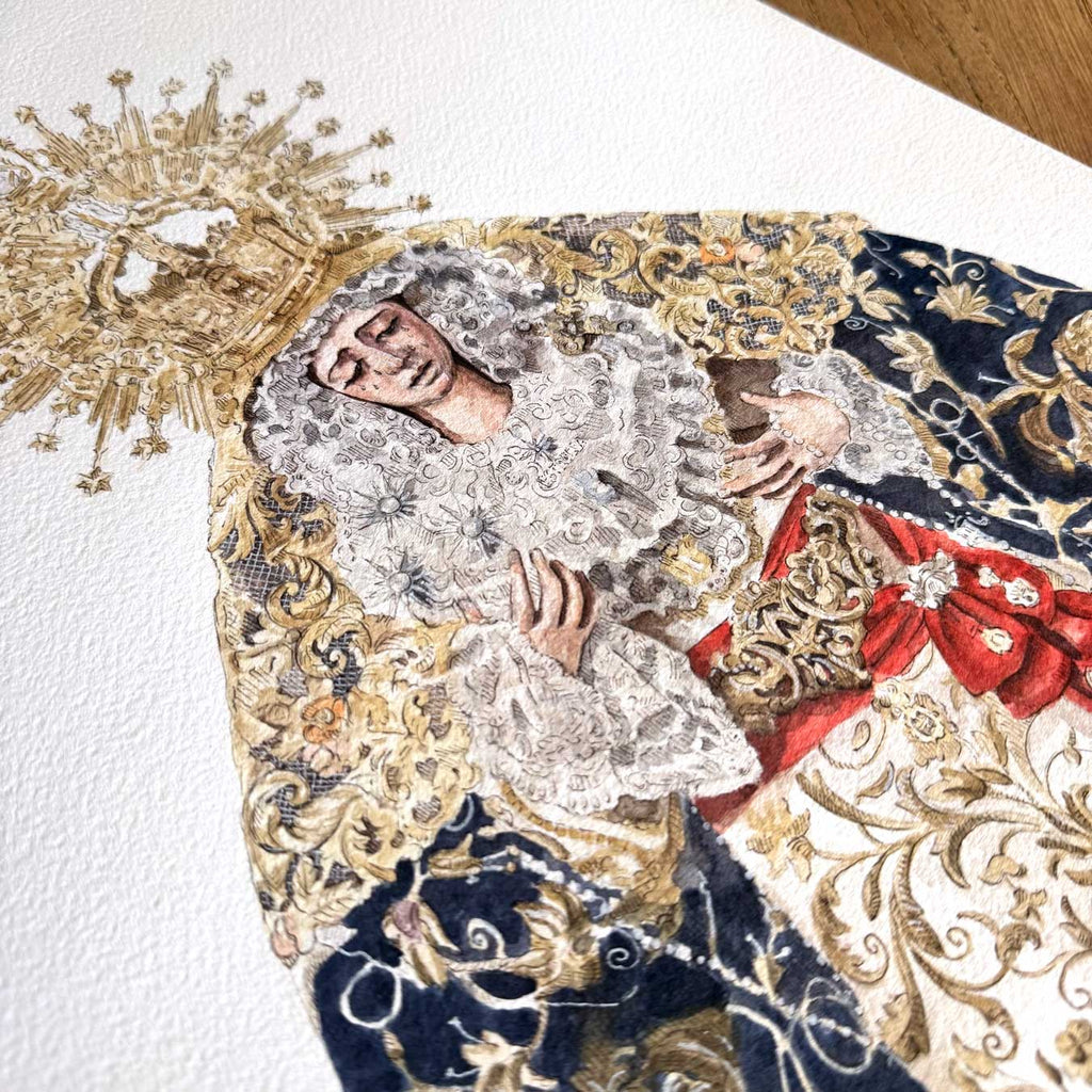 Virgen de la Estrella. Sevilla. ACUARELA ORIGINAL